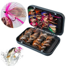 60/41pcs Box Bionic Fly Hook Set Artificial Insect Fishing Baits Bionic Insects Flies with Box Fly Fishing Lures for Trout Carp
