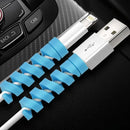 12pcs Cable Protector Universal Silicone Data Cable Spiral Winder Wire Cord Organizer Cover for Iphone USB Charger Cable Cord