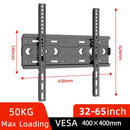 TV Wall Mount, Low Profile for Most 32-65" TV, Tilted Wall Mount Universal TV Brackets Max VESA 400 x 400mm, Weight up to 100lbs