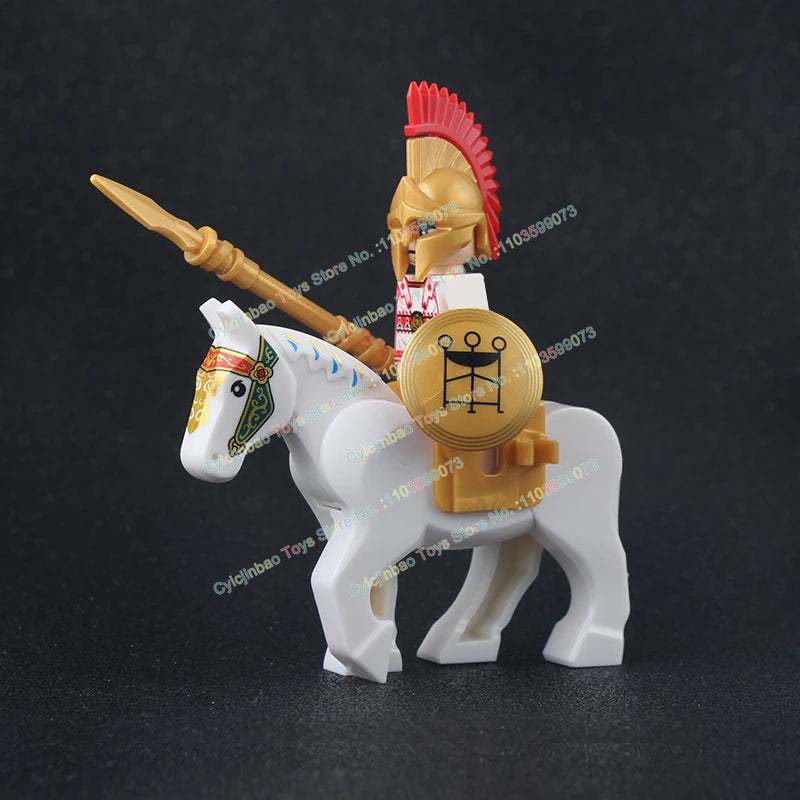 Medieval Knight Stormwind City Guard Reloaded Golden Horse Silver Horse Action Figures Building Blocks Accessories Toys DT8902