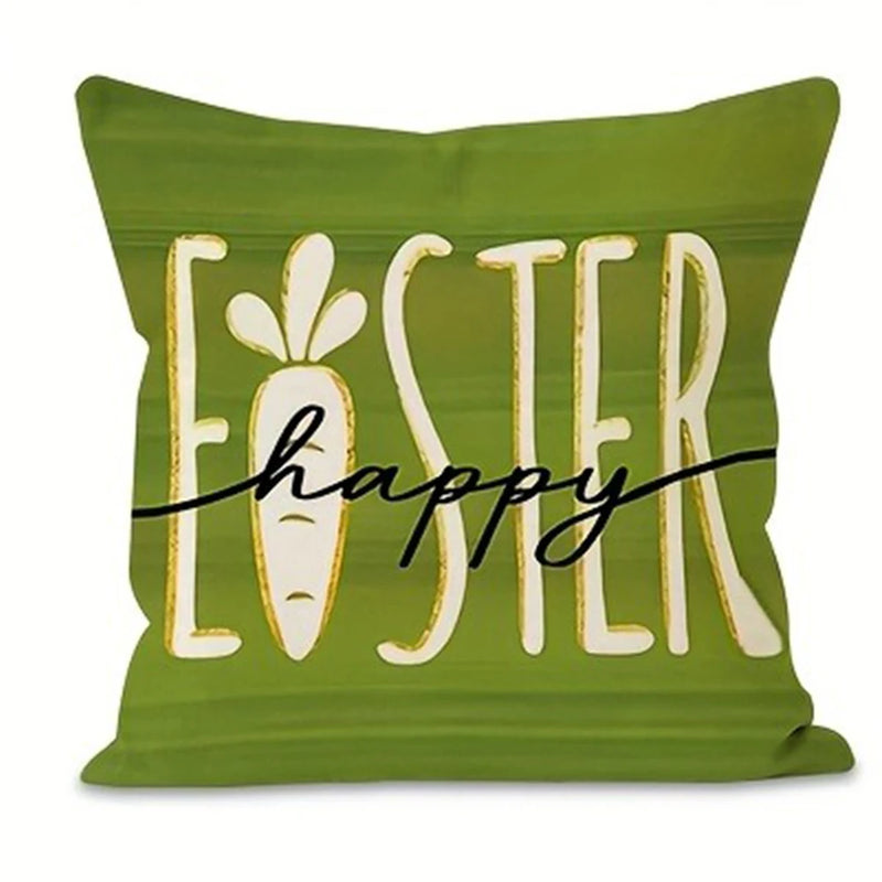 Easter decoration pillow cover bunny print living room sofa cushion cover farmhouse home room decoration holiday gift