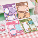 Ellen Brook 1 PCS Cartoon Adhesive Cute Kawaii Animals Notes Notepad Memo Pad Office School Supplies Stationery Sticker