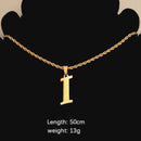 Initial Necklace for Men Women Boys Girls, 18K Gold Plated 26 Letters Pendant Necklace, Personalized Jewelry Father's Day Gifts