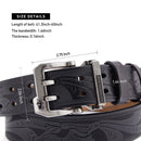 2023 BISON DENIM Men Belts Cow Split Genuine Leather Pin Buckle Business Waist Straps Retro Pin Buckle Fancy Male Belt For Jeans