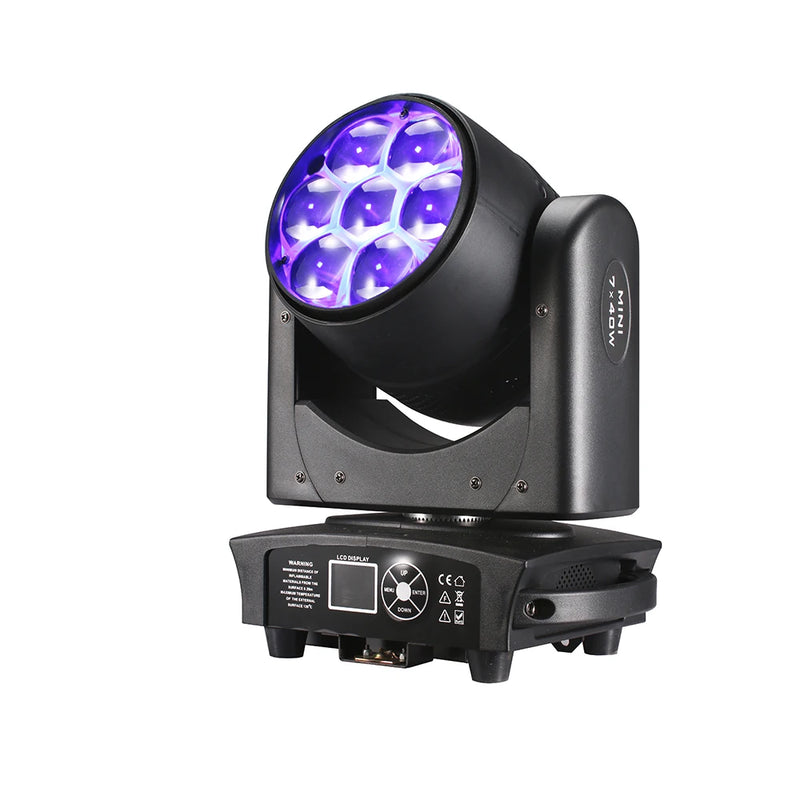 7x40W 4 in1 RGBW Bee Eye  LED Beam + Wash  Zoom testa mobile DMX per NightClub Dj Disco Party Bar Stage Lighting