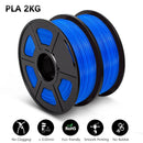 SUNLU 2KG 3D PLA/PETG/PLA PLUS/Clear Filament 1.75mm 2Roll 1KG 3D Printer Neatly Wound 3D Filament for 3D Printer& 3D Pen