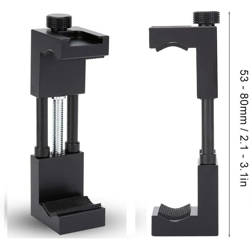 Universal Phone Holder Clamp Smartphone Clip Holder Mount Bracket, Aluminum Alloy Phone Tripod Adapter with Cold Shoe Mount