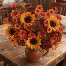 4PCS Mixed Artificial Flowers Bouquet: Sunflower & Peony for Home, Wedding, Party Decor, Valentine's New Year Decoration