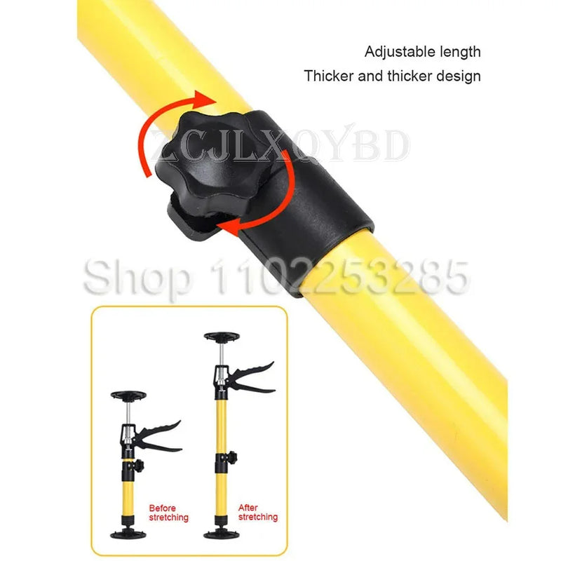 2pcs 115-290cm Labor-Saving Telescopic Rod Steel Hand Jack Drywall Cabinet Board Lifting Support Rod Height Adjustable