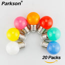 20pcs Colour LED Bulb E27 220V G45 7 Color RGB Lampada LED Lamp SMD3528 Decor Holiday Christmas Lamparas Light Bulb Fashlight