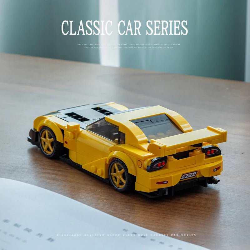 City RX7 Classic Racing Cars Building Sets Creative Bricks KIts JDM Sport Cars Building Blocks Model Gifts for Adult Boys 351pcs