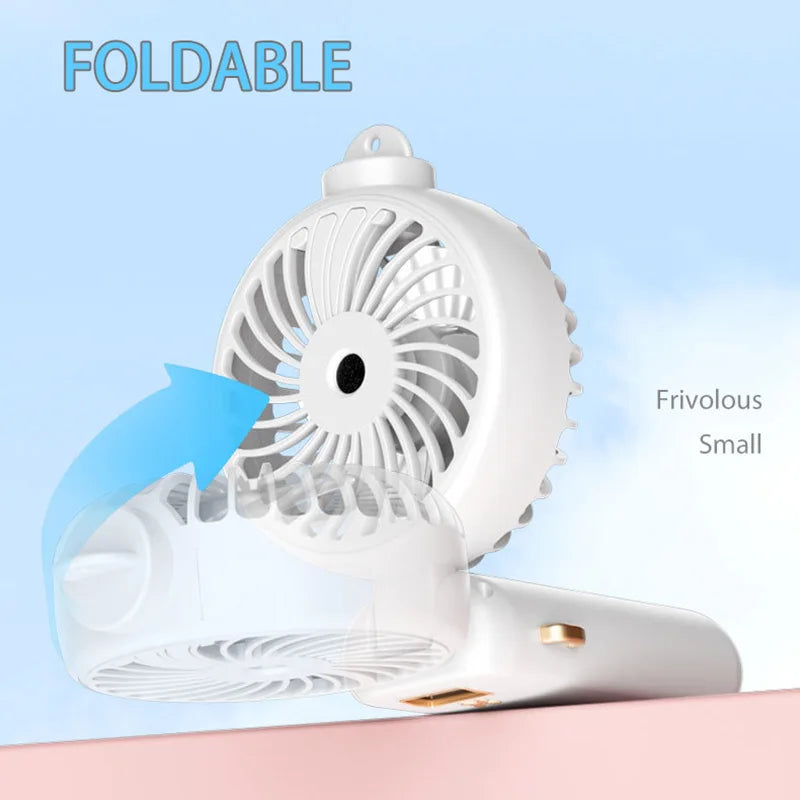 5000/2500mAh Portable Spray Mist Fan With LCD Display, 5 Gear Mini Electric Fan USB Rechargeable Wireless Fan Spray Water Fans