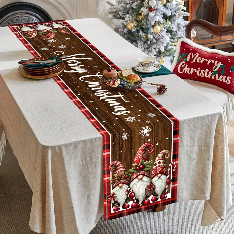 Christmas Table Runner Merry Christmas Decoration For Home Xmas Table Decor 2025 Navidad Notal Noel Ornament Happy New Year 2026