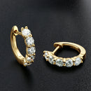 OXTAO Real 925 Silver 3.5mm Moissanite Clip Earrings Female Jewelry Hoop Earring Sparkling Lab Diamond Wedding Party Jewelry