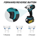 Gisam 520N.M Brushless Electric Impact Wrench Cordless Electric Wrench 1/2inch for Makita 18V Battery Pin Screwdriver Power Tool