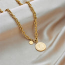 XIYANIKE 316L Stainless Steel Necklaces for Women European American Style Round Pendant Female Necklace Water Proof Lady Jewelry