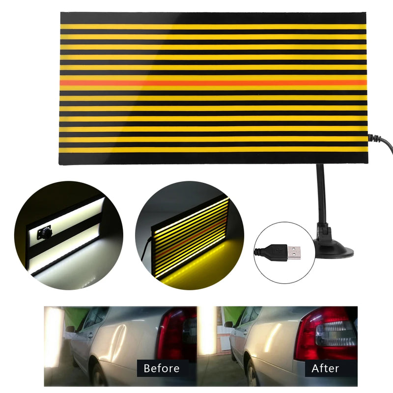 LED Light Line Wire Board Car Paintless Dent Removal USB Reflection Board Tools for Car Depression Assist Repair Tool