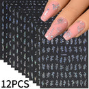 The Gilded Leaf | 12-Piece 3D Metallic Leaf Nail Sticker Set