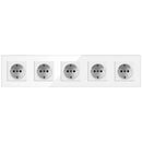 JHJCH wall crystal glass panel power socket plug has been grounded, 16a European standard power socket 86mm * 86mm