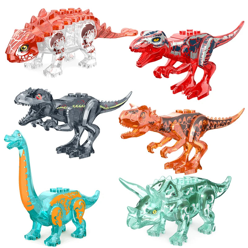 Jurassic Dinosaur Building Blocks Toys Park Compatible Major Brand Gifts Simulation Animal T-Rex Raptor Ankylosaur Diamond