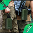 Stainless Steel Thermos, Large Capacity, Cold and Hot Vacuum Bottle with Magnetic Force Cap and Rope, Gym, 1.9L