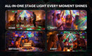 U'King 1/2/4Pcs 30W Mini Magic Ball Moving Head Lights With Remote Beam&Pattern GRWYC LED Stage Lights For Home Party Music Live