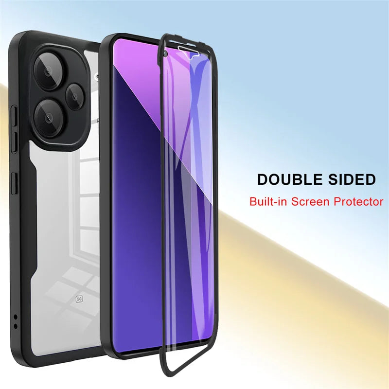 Full Protection Case for Xiaomi Redmi Note 13 Pro Plus 5G Clear Double Side Hard Cover Case for Xiaomi Redmi Note 13 Pro Plus 5G