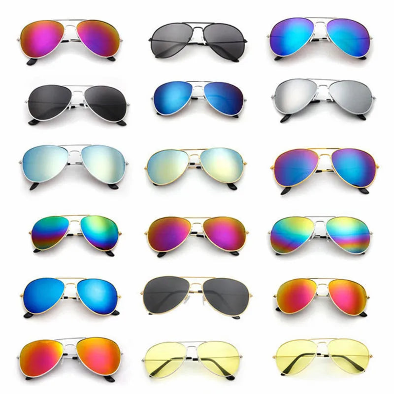 Fashion Parent-child Sunglasses Kids Adult Outdoor Travel Round Pilot Sun Glasses Unisex Children Vintage UV400 Shades Eyewear