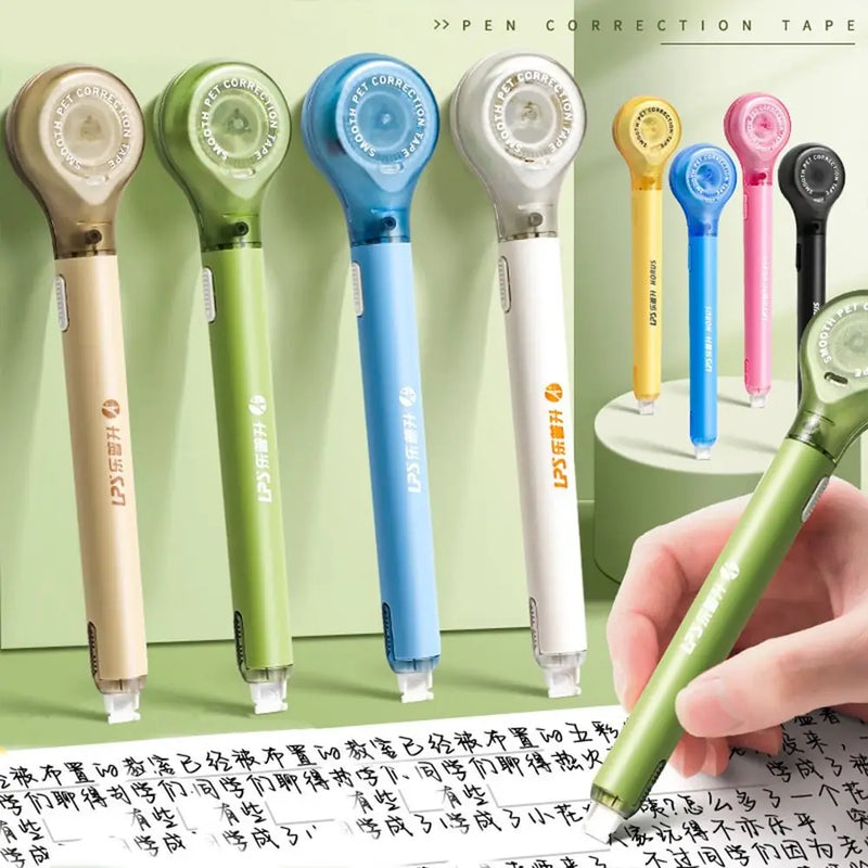 Creative Design 6m Modification Corrector Tape Pen Shape Comfortable Holding White Out Correction Tape Large Capacity