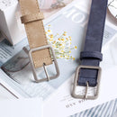 Fashion Square Dornschließen Gürtel Damen Silberschnalle Ledergürtel für Jeans Retro Wilde Gürtel für Damen Taillenbänder Studentengurt