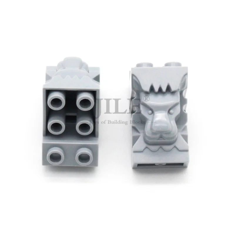 20pcs Building Blocks Brick Modified 2x3x3 with Cutout and Lion Head 30274 City Street View DIY Enlighten Compatible