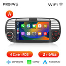 AWESAFE Wireless CarPlay for Apple Android 13 Auto Radio for FIAT 500 Abarth 2007 2008 2009-2015 Multimedia Screen Stereo GPS