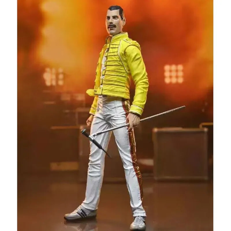 Live At Wembley Stadium Queen Freddie Mercury Action Figure Collectible Model Toy Doll Birthday Gift