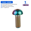 Titanium TC4 Bolts M5x12mm Hex Head for Bicycle Bottle Cage Install MTB Road Bike Ultralight Ti Parts Cycling Accessories