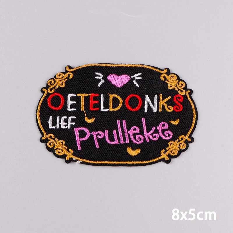 2024 Netherland Oeteldonk Emblem Embroidery Patches For Clothes Carnival Frog Iron On Patch Thermoadhesive Patch For Gift DIY