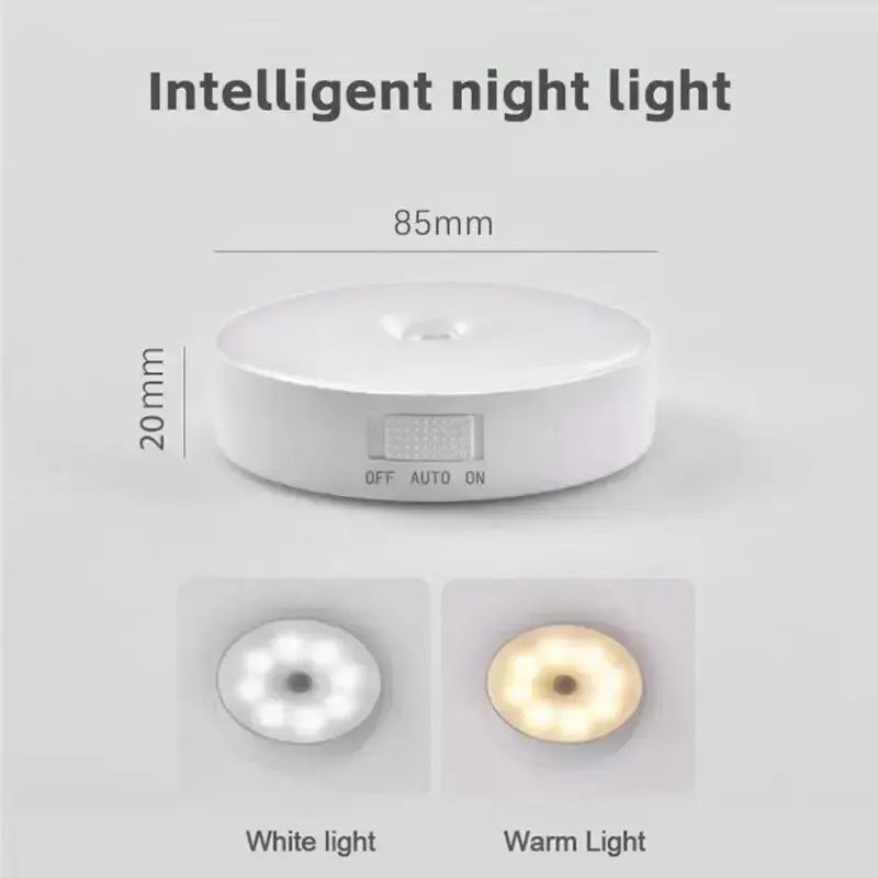 LED Smart Human Body Motion Sensor Night Lamp Emergency Automatic Lighting USB Charging Wireless Magentic Suction Night Light