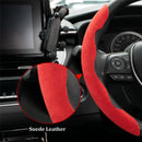1Pair Universal Car Steering Wheel Cover Booster Anti Slip Suede Leather Steering Wheel Protector for Decoration Car Accessories