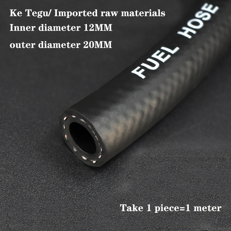 4mm~25mm Gasoline Hose Diesel Pipe Engine High-Pressure Fuel Pipe High-Temperature Resistant Oil Delivery Black Rubber Pipe