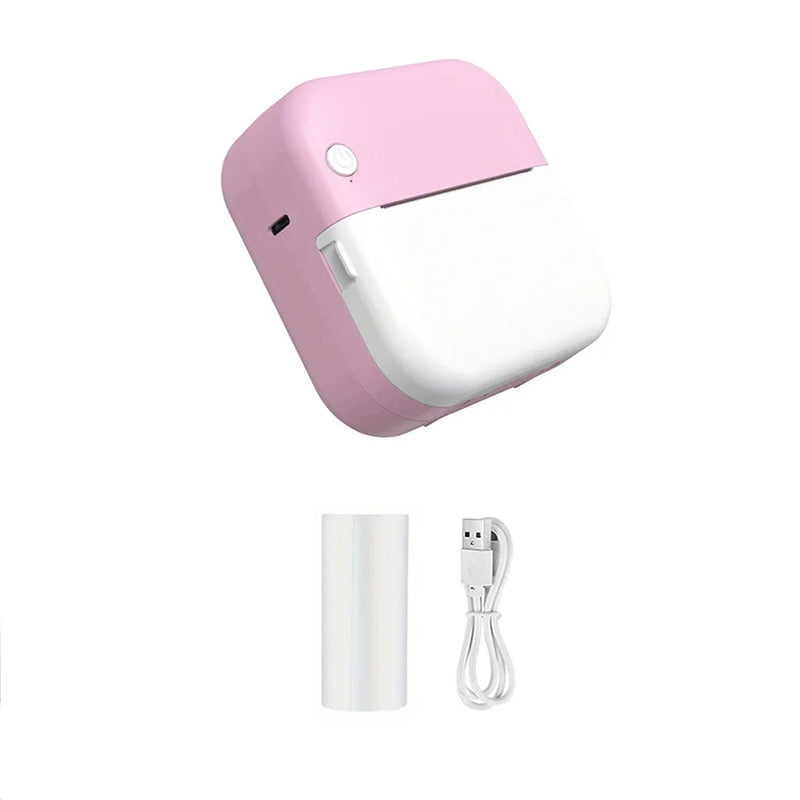 Mini Printer, Portable Thermal Photo Printer, Inkless Sticker Maker Machine for Notes, Photos, Stickers, Labels