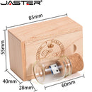 JASTER New arrival messenger bottle usb 2.0 memory stick glass drift bottle usb flash drives wooden cork pendrive 16GB 32GB 64GB