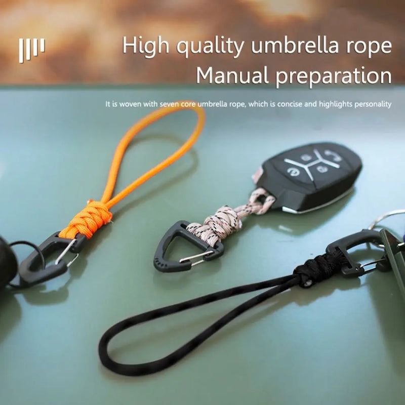 1Pcs 7-core Umbrella Rope Lanyard Keychain Flashlight Small Tool Braid Rope Key Ring Multifunction Outdoor Camping Sports Access