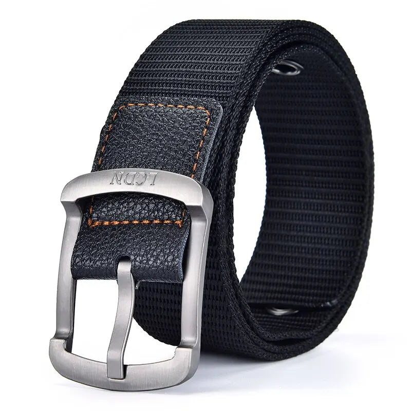 Men'S Belt Fashion Pin Buckle Canvas Belt Casual Women'S Belt Outdoor Climbing Sports Training Belt With Cargo Pants Jeans Belt