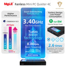 MeLE Fanless MINI PC N100 Desktop Computer LPDDR4x Windows11 8GB 16GB 512GB Small Gaming Computer USB Type C 4K Three Display