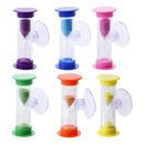 2/3 Minutes Sand Clock Color Hourglass Sandglass Kids Tooth Brushing Timer Plastic Suction Cup Hourglass Home Decor Child Gifts