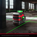 YEVOLT YVGLL4XS12 Series Green Laser Level 3-Plane 12-Line Self-leveling 360 3D Horizontal & Vertical 3.6V 3Ah Power Tools