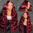 99j Burgundy Body Wave Human Hair 13x6 Lace Front Wigs High Density 30 Inch 13x4 Hd Lace Frontal Wigs For Women Choice Brazilian