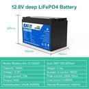 EASUN LiFePO4 Battery 12V 24V 100Ah 300Ah Lithium Iron Phosphate Battery Built-in BMS 6000+ Cyclic For Inverter Solar RV No Tax