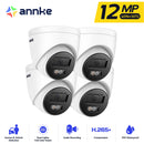 ANNKE C1200 Smart Dual Light 12MP Ultra HD PoE IP Camera Built-in Mic Surveillance Security Cameras Color IR Night Vision IP67