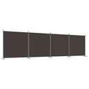 4 Panel Room Divider Brown 698x180 cm Fabric Home decoration products, partition screens, privacy screens