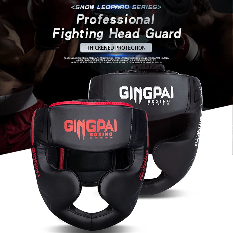 Boxing Headgear for Men Women Muay Thai MMA KickBoxing Safety Head Guard Sparring Closed Type Head gear with Full Face Coverage